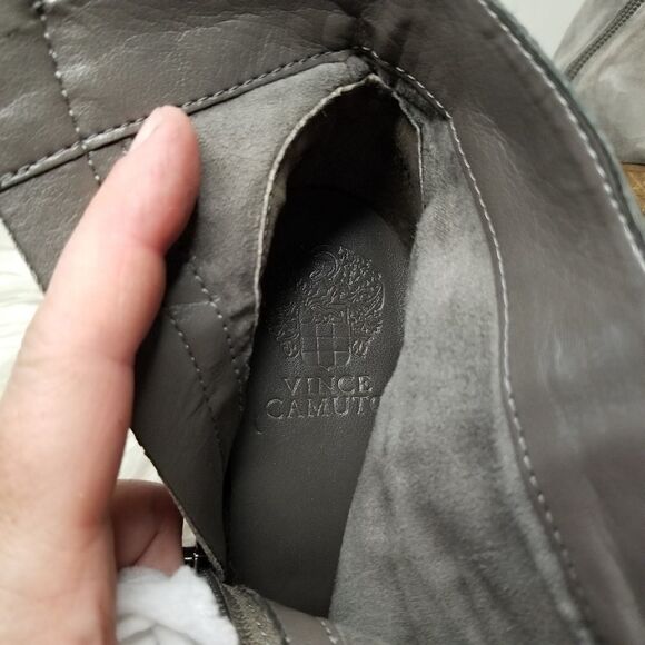 Vince Camuto booties with fringe gray heel - Picture 4 of 10